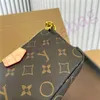 Pochette Multi Mahjong Chain Designer Luxury Women 3 قطع أكياس كتف من الجلد زهرة 3pcs Crossbody اثنين من الحقائب القابلة للفصل مع مربع