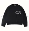 الرجال نساء CB Sweatshirts سترة فضفاضة خمر Knit Jacquard Cole Buxton سترة