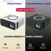 Projectors YT300 Portable Mini Projector LED Smart TV 320*240 1080p Home Wireless WiFi Phone Sync Video Wire USB Theatre Beamer Game Y7R7 Q231128