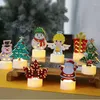パーティーの好意メリークリスマスの装飾は、家のためのキャンドルライトの装飾品を導いた2023クリスマスギフトおもちゃの子供たちの好意