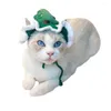 Dog Apparel Warm Pet Hat Handmade Wool Knitted Cat Christmas Hats Cozy Xmas Tree Design Winter Dress Up Headwear For Autumn Stylish