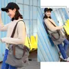 Extern ram packar kvinnor väska stor kapacitet casual tote handväska kvinnlig axel duk crossbody lady's hand s shopping 230427