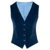 Waistcoats kvinnors skräddarsydda väst fuchsia sammet v hals elegant ol väst en enda bröst 4 knapp formell affärs väst estetiska västar