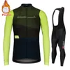 Wielertruisets Winterteamkledingset Thermisch fietsjack met lange mouwen Broekpak Bib MTB Mountainbike 231127