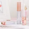 5ml lábios gloss recipientes garrafa vazio quadrado lipgloss tubo maquiagem recipiente de óleo labial tubos de plástico preto rosa ouro eftku