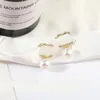 Boucles d'oreilles de marque de luxe pour femmes, petit vent doux, perles de cristal, longues, bijoux de fête de mariage