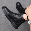 Laarzen Heren Casual leren laarzen Mode Warme katoenen gewatteerde schoenen Herenschoenen Winter enkellaarsjes Hoge laarzen Grote maat Botas Hombre 231128