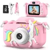 Appareil photo pour enfants, jouets pour garçons de 3 à 8 ans, caméscope vidéo numérique pour enfants avec couverture en silicone souple, meilleur cadeau de Noël, d'anniversaire, de festival pour enfants – 32 Go SD