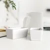 Dinnerware Sets 2 Pcs Tea Pack Sugar Cube Container Ceramic Bowls Square Coffee Bags Jar Rectangle