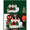 Juldekorationer prydnad anpassad gåva överlevande familj på 2 3 4 5 6 7 hängande dekoration snögubbe hänge med ansiktsmask hand dhfu0