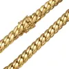 Chokers Hip Hop Bling Gold Kolor Cuban Link Naszyjnik