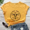 Kvinnors T -skjortor Hex Patriarky Floral Uterus Tshirt Estetiska kvinnor Kort ärm Witchy Pro Choice Tee Shirt Top