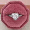 Band Rings 2023 Heart Shape Pink Silver Color Cute Fashion Promise Ring for Women Girl Party Gift Finger Free Shipping Items R1707 Z0428