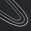 Kettingen 316L Rvs Touw Link Chain Ketting Mannen Vrouwen Punk Choker Esthetische Vintage Emo Chunky Trendy Sieraden Breedte 4mm