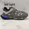 Designer Shoes Track 3 Men Sneakers 3.0 LED Women Sneakers Low Top Leather Trainers Platform Sneaker Lace Up Gummi Shoe Glow Led Trainer Luxury Outdoor With Box