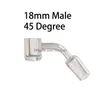 Accessoires 14 mm 18 mm à dessus plat Quartz Banger Nail 20 mm de diamètre 4 mm d'épaisseur paroi biseautée bord 14,4 mm et 18,8 mm 45 90 degrés pour l'eau Dhuoz