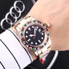 Zegarek męski luksus designer zegarek 40 mm U1 Black Dial Automatyczna mechaniczna ceramiczna moda klasyczna stalowa stalowa wodoodporna wodoodporna świetlista szafir zegarek dhgate