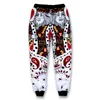 Pantolon komik 3d erkek jogger pantolon oyun kartları k king q kraliçe poker yüz bandana paisley eşofmanları hip hop rahat uzun pantolon