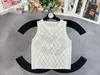 Women's Knits & Tees designer Xiaoxiangfeng 2023 Summer New Camellia Beaded Prism Slim Fit Tank Top for Women C32K