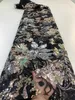 Fabric (5yards/pc) Newest African tulle lace fantastic embroidered French net lace fabric with sequins for party dress FSS469