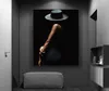 Moderna donna sexy arte corpo sfondo nero stampa poster immagini di arte della parete per soggiorno decorazioni per la casa senza cornice2581129