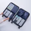 Duffel Çantalar 8pcs/Set Paketleme Küp Seyahat Erkekleri Kadınlar Taşınabilir Büyük Kapasiteli Giyim Ayakkabıları Sıralama Organizatör Bagaj Aksesuar Çantası