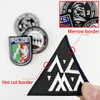 Accessori personalizzati le patch di ricamo design Pvc 3D Hook e loop Merrow Border Righrowed Patch per l'abbigliamento