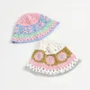 Stingy Brim Hats Korean Japan Niche Design Cotton Sticked Crochet Bucket Fisherman Women's Sweet Handmade Hollow Basin Beanie 230427