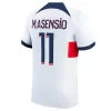 ジャージープレーヤー10 Hakimi Mbappe Soccer Jersey Sergio Ramos M.Asension 23 24 S Maillotsフットボールシャツ2023 2024 MEN KIDS KIT SETS UNIFORL