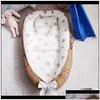 Baby Cribs Cribs 8853Cm Nest With Pillow Portable Crib Travel Infant Toddler Cotton Cradle For Born Baby Bed Bassinet Bumper Lj200818 Dhfsg