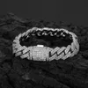 16/18/20/22/24 Zoll 12 mm 925 Sterling Silber Moissanit Kubanische Kette Halskette Armband für Frauen/Männer Schönes Geschenk