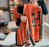 Scarves New Alphabet cashmere scarfH cashmere scarf women's winter warm long thickened carriage scarf Shawl scarfs shawls