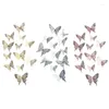 Wall Stickers 12Pcs/Lot 3D Hollow Golden Silver Butterfly Art Home Decorations Decals For Party Wedding Display Shop