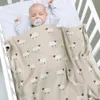 Blanket Swaddling Baby born Swaddle Wrap 10080 CM Cotton Knitted Infant Kids Stroller Bedding Quilt Super Soft Childrens Accessories 231128