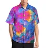 Camisas casuais masculinas Tripppy Hippie Print vintage Paisley Beach Camisa do Havaí Blouses Men Graphic Grande Tamanho Grande