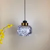 Lampes suspendues nordique moderne Simple lumière lustre en verre de luxe chambre décorations de noël pour les luminaires de la maison salle à manger lumières
