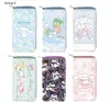 Ins Fashion Kuromi Cinnamoroll Bolsa multifuncional com estampa de flores Acessórios para crianças Bolsa de grande capacidade Presente de aniversário para crianças