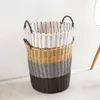 Organization Rattan Large Laundry Basket Clothes Organizer Kids Toys Sundries Storage Baskets Laundry Hamper Handknitted Laundry Bag