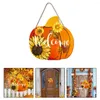 Garden Decorations 1 Set Thanksgiving Decoration Festival Hanging Sign Front Door Pumpkin Welcome Po Prop