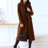 Mélanges de laine pour hommes Casual Femmes Tweed Vestes Manteaux Hiver 2023 Automne Couleur Unie À Manches Longues Bouton Manteau Femmes Poches Trench Femme 231128