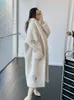 Men's Wool Blends Seahorse Teddy Bear Coat Midi Alpaca Silhouette Fur for Women 231128