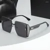 Sunglasses Frameless Vintage Square Woman Shiny Gradient Mirror Sun Glasses UV400 Retro Fashion Rimless