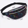 Confezioni di telai esterni 3 pezzi Marsupio colorato Unisex Pu Leather Triangle Pattern Outdoor Multilayer Pack regolabile per viaggiare in esecuzione 230427