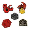 Cartoon Accessories D Game Enamel Pins Monster Dragons Destny Dice Brooches Shirt Lapel Bag Animal Badge Jewelry Gift For Friends Fans Dhvcb