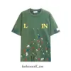 2023 Designer Luxury Lanvin Shirt Classic Hand Painted Graffiti Speckled kortärmad T-shirt för män och kvinnor Trendiga Lossa bekväma 654