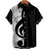 Chemises décontractées pour hommes pour hommes musique hawaïenne motif hauts mode Harajuku été manches t-shirt 2023 surdimensionné t-shirt homme vêtements 5XL