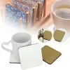 Snelle matten kussens sublimatie blanco onderzetters DIY aangepaste ronde vorm natuurlijke kurk coaster koffie thee isolatie cup pad slip gg