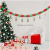 Dekoracje świąteczne Święty Mikołaj Banner Wesoły wystrój domu 2023 Xmas Drop Ornaments Wakacyjny impreza Navidad Kerst Year Dostawa Gar DH83Q