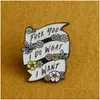 Cartoon Accessories Flowers Banner Enamel Pins Sassy Feminist Brooches Badges Girls Power Jewelry Drop Delivery Baby, Kids Maternity C Dh9El