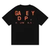Camiseta para hombre diseñador bordado letra lujo color arco iris verano deportes moda cordón de algodón top manga corta tamaño xxl